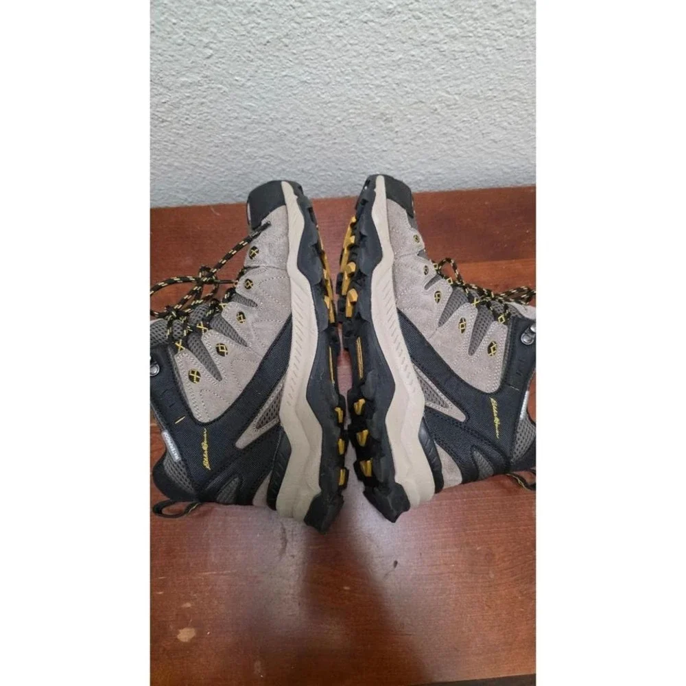 Eddie Bauer Waterproof Hiking Boots Men's Size 7 Grey Black Outdoor Trekking‎